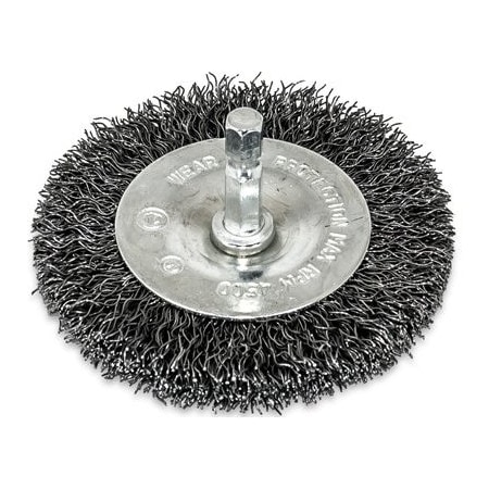 A E S Industries WIRE WHEEL 3" w/COARSE 1/4" SHANK AD1862